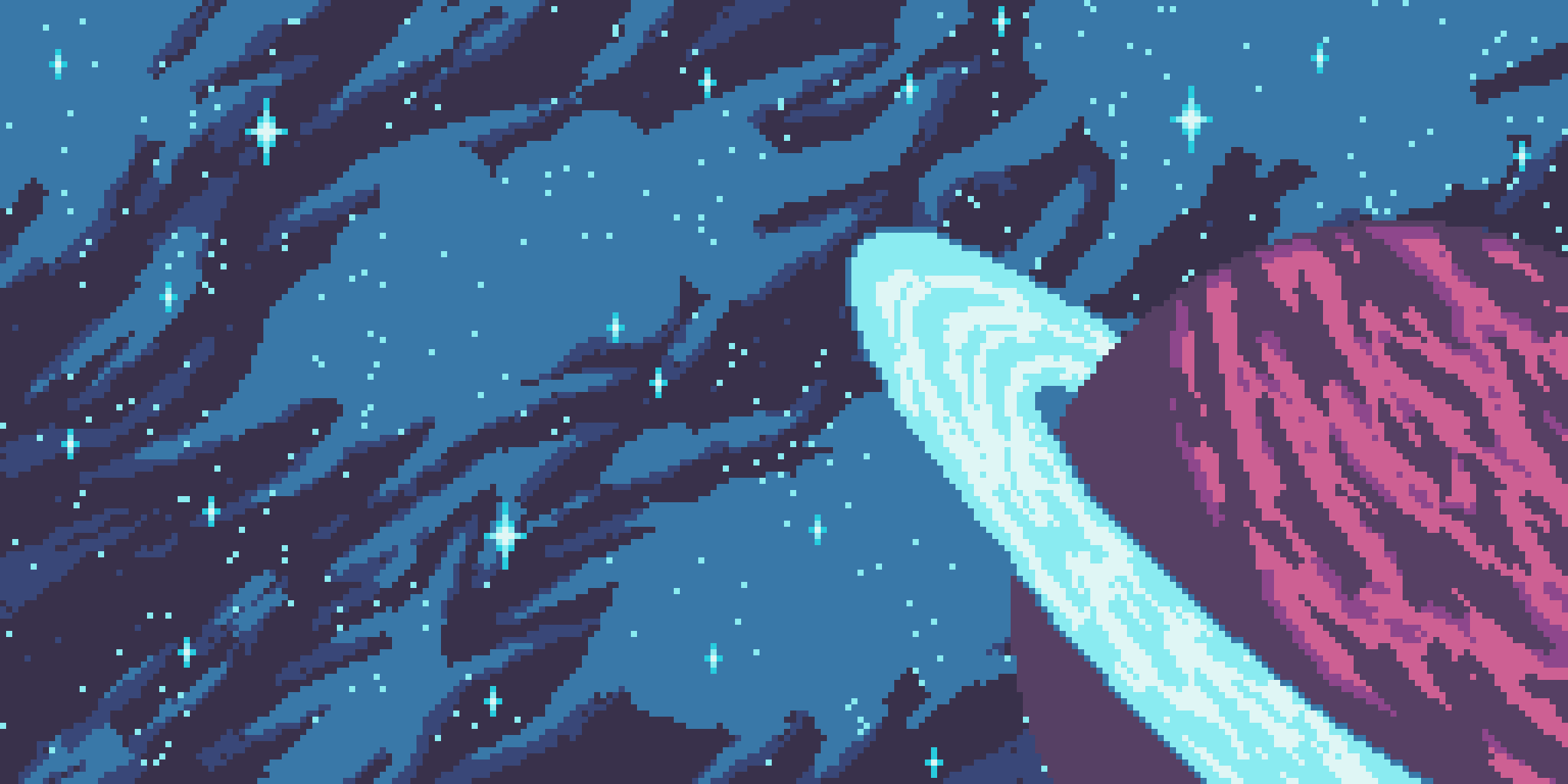 Galactic View Pixel Art